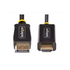 StarTech 3.3' Active DisplayPort to HDMI Adapter Cable, Male to Male, Black (3F-DP-HDMI-4K60-HDR)