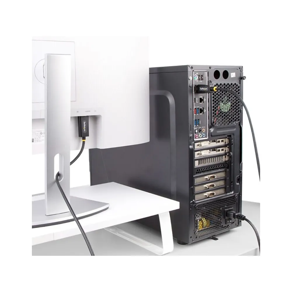 StarTech 3.3' Active DisplayPort to HDMI Adapter Cable, Male to Male, Black (3F-DP-HDMI-4K60-HDR)