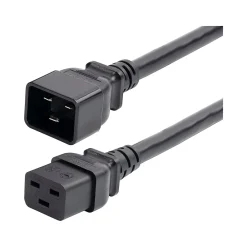 StarTech 2' C19 to C20 Power Cable, Male to Female, Black (BA16-2200-POWER-CORD)