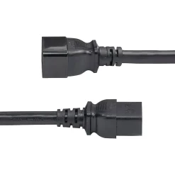 StarTech 2' C19 to C20 Power Cable, Male to Female, Black (BA16-2200-POWER-CORD)