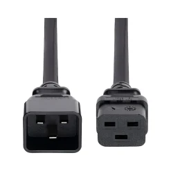 StarTech 2' C19 to C20 Power Cable, Male to Female, Black (BA16-2200-POWER-CORD)