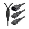 StarTech 6' C14 to C13/C13 Power Cable, Male to Female/Female, Black (8723-8600-POWER-CORD)