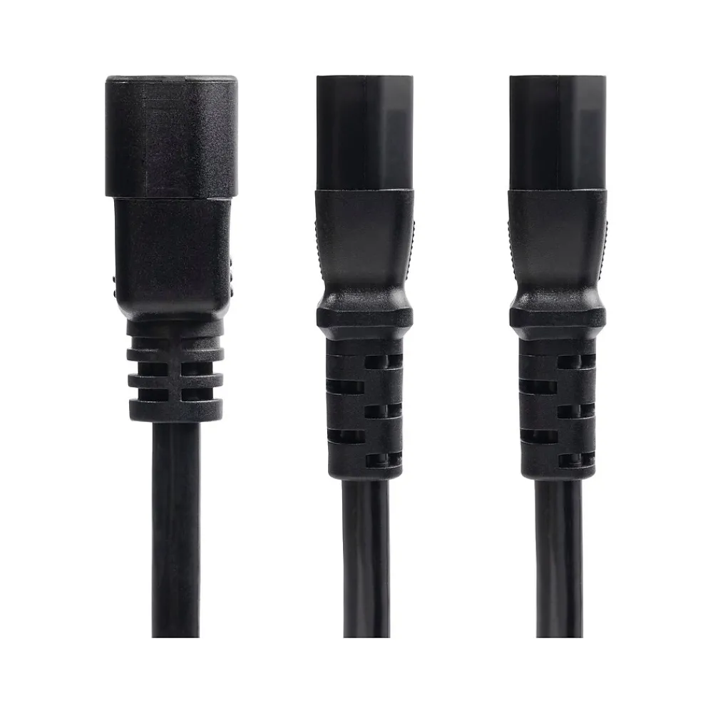 StarTech 6' C14 to C13/C13 Power Cable, Male to Female/Female, Black (8723-8600-POWER-CORD)