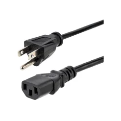 StarTech 10' Computer Power Cord, NEMA 5-15P toC13, Male to Female, Black, 10/Pack (PXT1011010PK)