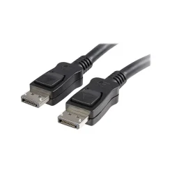 StarTech 25' DisplayPort® Audio Video Cable With Latches M/M, Black