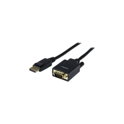 StarTech 6' DisplayPort to VGA Adapter Converter Cable, Black (DP2VGAMM6B)
