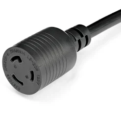 StarTech 1 ft. Power Adapter Cord, 1-Outlet, 12 AWG, Black (PAC520PLR1)