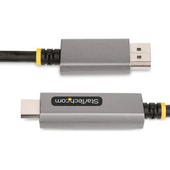 StarTech 6.6' 8K DisplayPort to HDMI Adapter Cable, Male to Male, Space Gray (133DISPLAYPORTHDMI21)