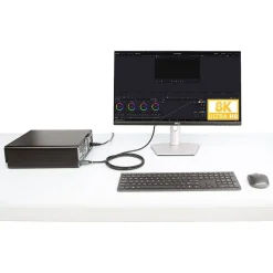 StarTech 6.6' 8K DisplayPort to HDMI Adapter Cable, Male to Male, Space Gray (133DISPLAYPORTHDMI21)