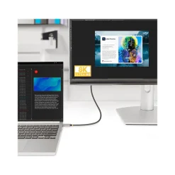 StarTech 6.6' 8K USB-C to HDMI Adapter Cable, Male to Male, Space Gray (135B-USBC-HDMI212M)