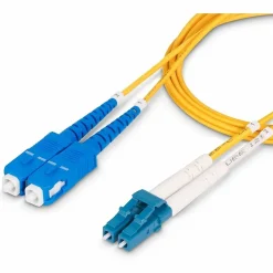 StarTech 22.9' LC Network to SC Network Networking Cable, Male, Yellow (SMLCSCOS27M)