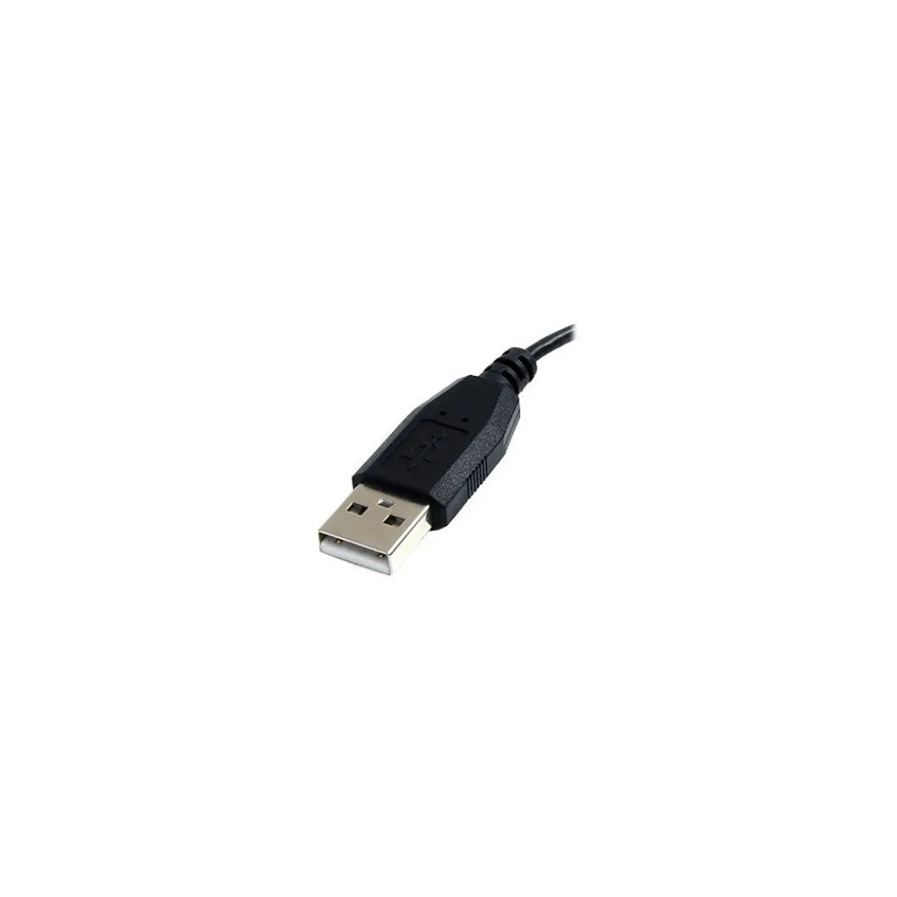 StarTech 6' Left Angle USB A To USB Micro B USB Cable, Black (UUSBHAUB6LA)
