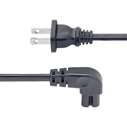 StarTech 3' NEMA 1-15P to Right Angle C7 Power Cable, Black (PXT101NB-STRA-3F)