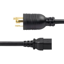 StarTech 6' Twist-Lock NEMA L6-20P to C19 Power Cable, male to Female, Black (ZA16-2600-POWER-CORD)