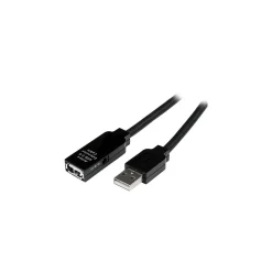 StarTech 49.2' USB 2.0 Active Extension Cable, Black