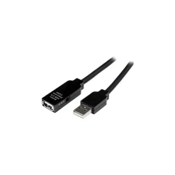 StarTech 65.6' USB A to USB A Extension Cable, Male to Female, Black (USB2AAEXT20M)