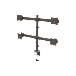 StarTech Desk Mount Quad Monitor Arm, Articulating Adjustable, Up to 27", Gray/Black (ARMQUAD)
