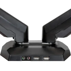 Best StarTech Dual Monitor Arm, One-Touch Height Adjustment Adjustable, Up to 30", Black (ARMSLIMDUO)