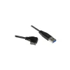 StarTech 0.5m 20" Slim Micro USB 3.0 Cable - M/M - USB 3.0 A to Right-Angle Micro USB - USB 3.1 Gen 1 (5 Gbps)