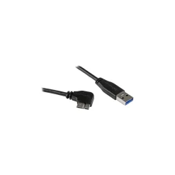 StarTech 0.5m 20" Slim Micro USB 3.0 Cable - M/M - USB 3.0 A to Right-Angle Micro USB - USB 3.1 Gen 1 (5 Gbps)