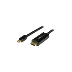 StarTech MDP2HDMM1MB 3.3' Mini DisplayPort/HDMI Audio/Video Cable, Black
