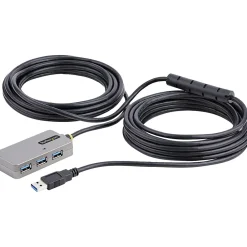 StarTech 4-Port USB 3.0 Extender Hub, Silver/Black (U01043-USB-EXTENDER)