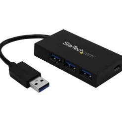 StarTech 4-Port USB 3.0 Hub, Black (HB30A3A1CFB)