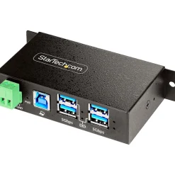 StarTech 4-Port USB 3.2 Hub, Black (5G4AINDRM-USB-A-HUB)