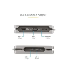 StarTech 5-Port USB-C Hub, Space Gray (DKT31CVHPD3)