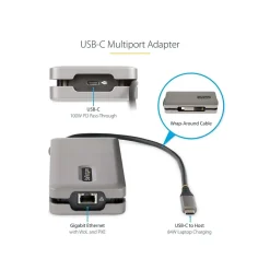 StarTech 5-Port USB-C Hub, Space Gray (DKT31CVHPD3)