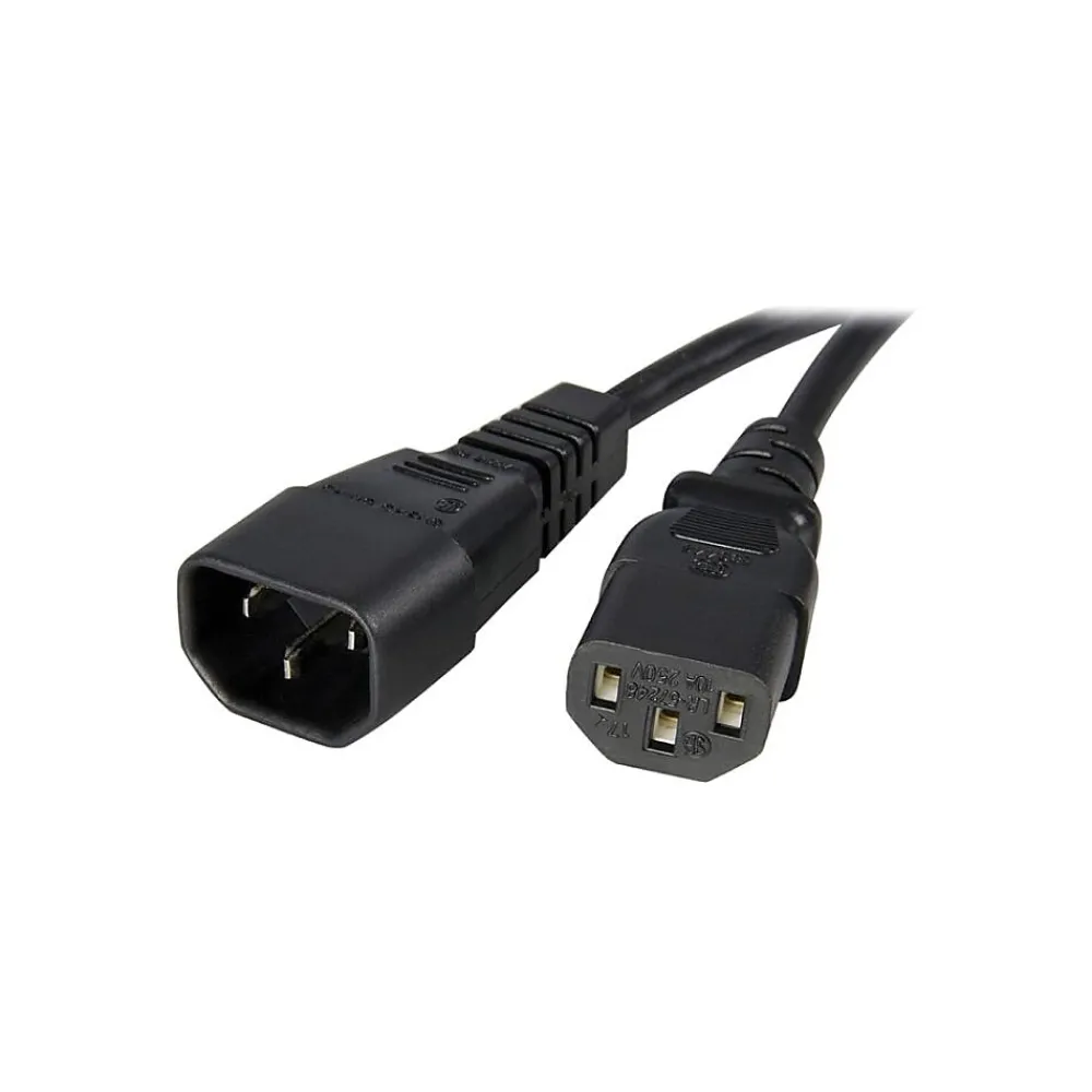 StarTech SJT Computer Power Extension Cord, 14 AWG, 10 ft (L)