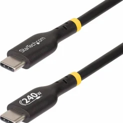 USB-C to USB-C Charging Cable, 6 ft., Black (USB2EPR6F)<StarTech New