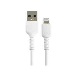 .com Lightning USB Cable for iPhone/iPad/iPod Touch, White (RUSBLTMM30CMW)<StarTech Discount