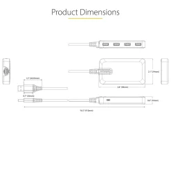 StarTech .com 4-Port USB 3.0 5Gbps Hub, Space Gray (5G4AB-USB-A-HUB)