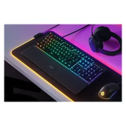 Best SteelSeries Apex 3 Wired Gaming Keyboard, Black (64795)