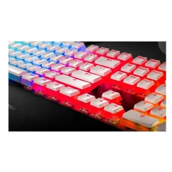 SteelSeries PrismCaps Universal Double Shot PBT Gaming Keycaps, White (60203)
