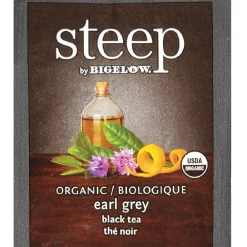 Bigelow Steep by Organic Earl Grey Black Tea, 20 Tea Bags/Box (RCB17700)