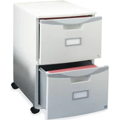 File Cabinets*Storex 2-Drawer Mobile Vertical File Cabinet, Letter/Legal Size, Lockable, 26"H x 14.75"W x 18.25"D, Gray (61301B01C)