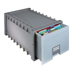 File Storage|Storex Drawer Stackable Storage, Gray (61101U01C)