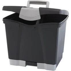 File Storage|Storex File Box with Pull-Out Tray, Letter Size, Black (61523E02C)