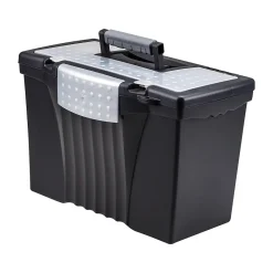 File Storage|Storex File Storage Box with Organizer Lid, Letter/Legal Size, Black (61510U01C)