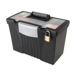 File Storage|Storex File Storage Box with Organizer Lid, Letter/Legal Size, Black (61510U01C)
