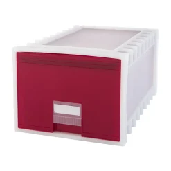 File Storage|Storex Plastic Drawer, Letter/Legal Size, Red (61105U01C)