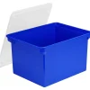 File Storage|Storex Plastic Locking File Tote, Letter/Legal, Blue (STX61554U01C)