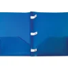 Pocket Folders|Storex 2-Pocket Poly Folder with Plastic Prongs, Blue (50313U18C)
