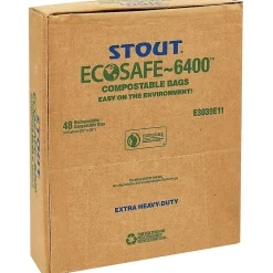 EcoSafe-6400 30 Gallon Compostable Industrial Trash Bag, 30