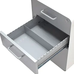 File Cabinets*Poppin Stow 3-Drawer File Cabinet, White + Light Gray