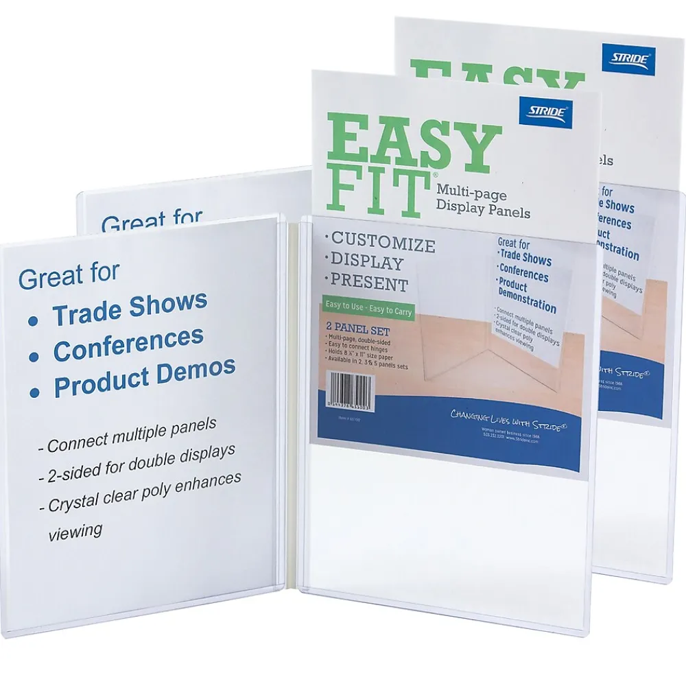 Sheet Protectors|Stride EasyFit Clear Display Panels, 8.5" x 11", 2 Panels Per Set, 2 Sets (STW65200-2)