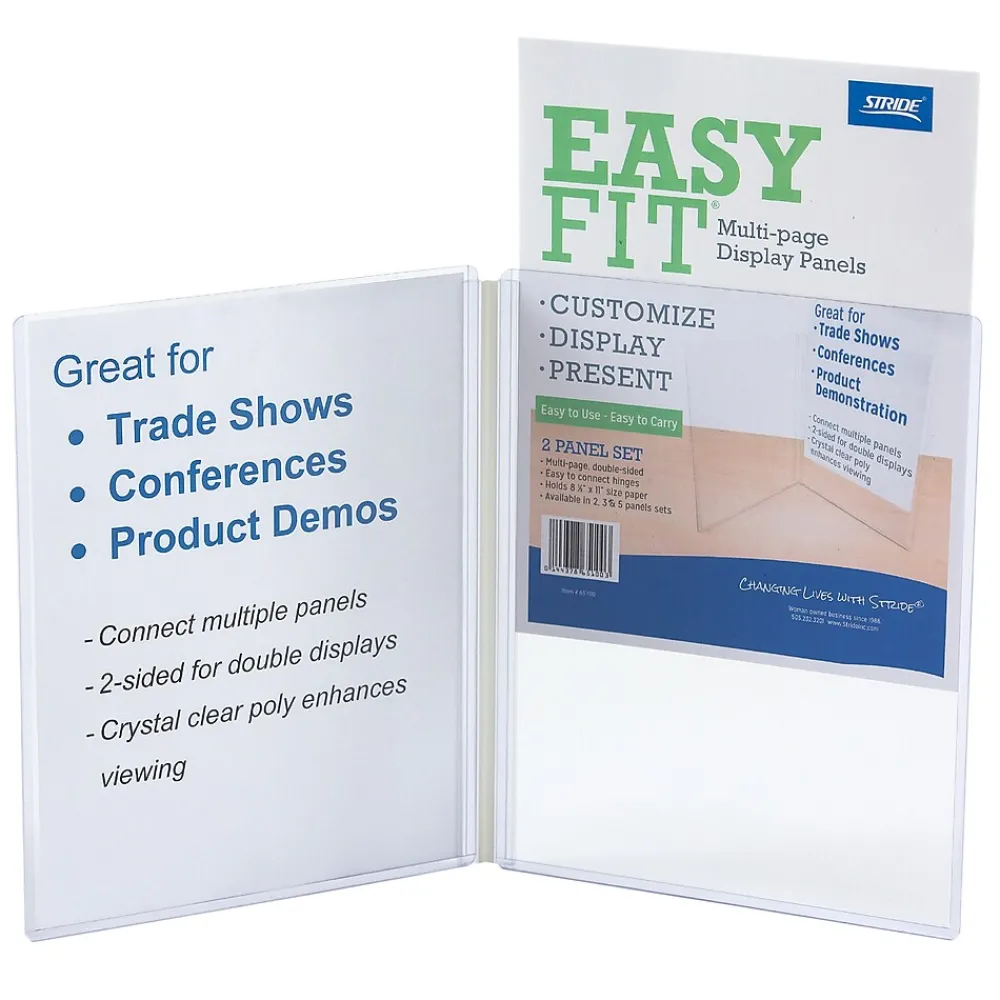 Sheet Protectors|Stride EasyFit Clear Display Panels, 8.5" x 11", 2 Panels Per Set, 2 Sets (STW65200-2)