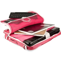 SumacLife 14 Inch Business Messenger Briefcase Laptop Case, Pink (PT_NBKLEA734_W1)<Vangoddy Discount